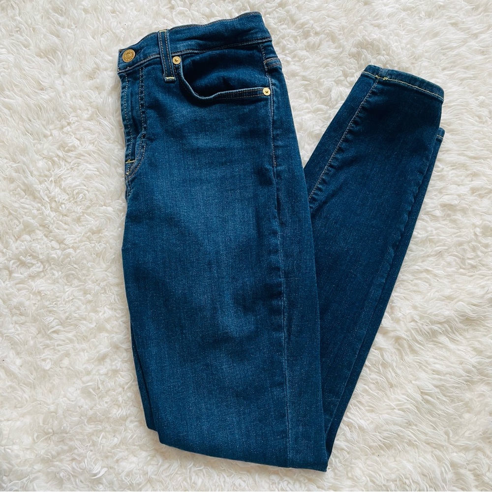 7 FOR ALL MANKIND High Waist Gwenevere Dark Blue Denim Jeans